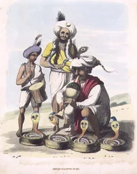 Snake Charmers near the Village of Manupar, plate 24 from 