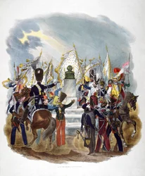 Different French army uniforms and regiments, 1823