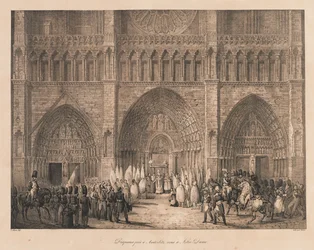 Flags Taken at Austerlitz Received at Notre Dame, early 19th century