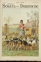 Hounds feeding, from the cover of 