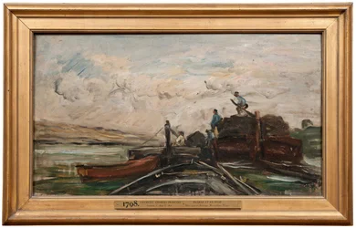 Barges on a River