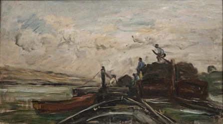 Barges on a River