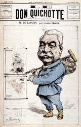 Ferdinand de Lesseps - by Gilbert-Martin, in “Le Don Quixote” of 01/09/1882