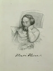 Portrait of the poet Heinrich Heine 1797-1856, 1851