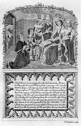 Earl Rivers Presents His Book to King Edward IV