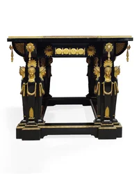 Napoleon III table, designed by Jean Brandely, marquetry by E. Varlot, Paris, c.1850-75