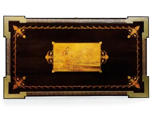 Napoleon III table, designed by Jean Brandely, marquetry by E. Varlot, Paris, c.1850-75