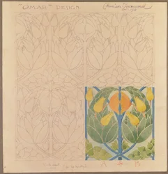 Omar, Design for a Silk & Wool Doublecloth, 1898