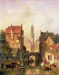 A Dutch Canal Scene