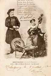 Old postcard, Le Rouet, Brittany, France