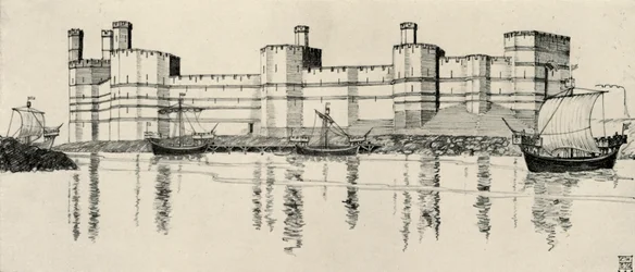 Exterior of Caernarvon Castle, North Wales