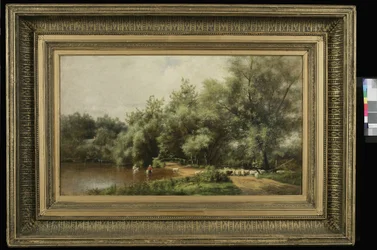 Sheep Washing on Long Island, 1874