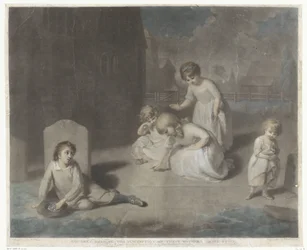 Children at a Cemetery