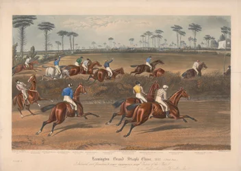 One of a set of four: Leamington Grand Steeple Chase ... 1837. Plate 2. Mr. Christian on Scripton ...