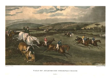 “Vale of Aylesbury Steeple Chase”, Plate 1, c. 1836, c. 1955