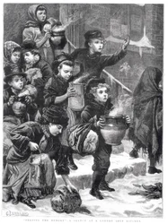 Feeding the Hungry, A London Soup Kitchen, 1880