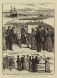 The Return of the Empress Eugenie, Arrival at Southampton