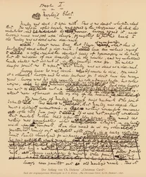 Manuscript of A Christmas Carol by Charles Dickens