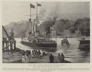 HMS Howe, the First Battle-Ship ever docked in Ireland