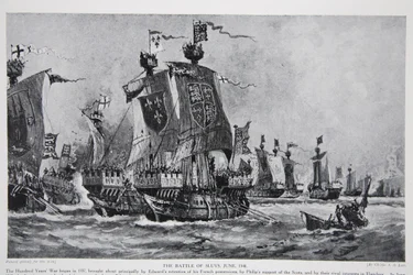 The Battle of Sluys, 24th June 1340, illustration from 