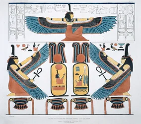 Murals from the Tombs of the Kings at Thebes, discovered by G Belzoni, 1820-1822