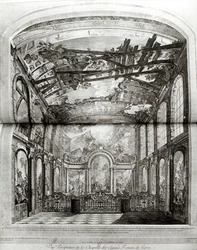 Decoration of the Chapel of the Hospice des Enfants Trouves in Paris, engraved by Etienne Fessard c.1750