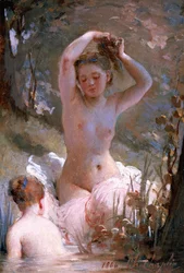 Two Girls Bathing