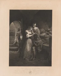 Sir Walter Raleigh Painting with His Wife