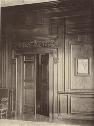 Thorpe Hall, Grantham, Door and Panelling in Dining Room
