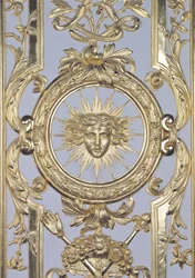 Panelling Depicting the Emblem of Louis XIV from the Salon de Venus (detail)