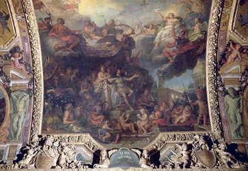 King Louis XIV Governing Alone in 1661, Ceiling Painting from the Galerie des Glaces
