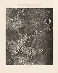 Photographic Chart of the Moon, plate XIII, February 6