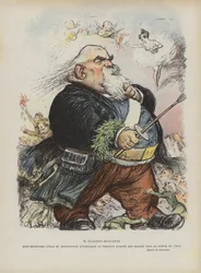 Caricature of French painter and politician Etienne Dujardin-Beaumetz
