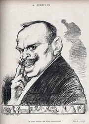 Dreyfus case - The most educated of examining magistrates - Paul Bertulus (1851-1917) - Caricature by Charles Leandre (1862-1934) in 