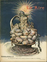 Illustration by Charles Leandre for the Cover of Le Lire, 07/03/08 - Sculpture Statue, Maternity - Piot Edme