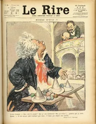 Illustration for the Cover of Le Rire, 07/02/1920 - Statesman - David Lloyd George and Ebert Friedrich