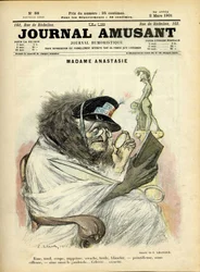 Illustration of Charles Leandre for the Cover of Le Journal Fun
