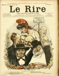 Illustration of Charles Leandre for the Cover of Le Rire