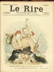 Illustration of Charles Leandre for the Cover of Le Rire