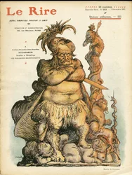 Illustration of Charles Leandre (1862-1934) for the Cover of Le Rire, 07/12/07 - Augagneur Victor (1855-1931) - Statufication