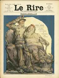 Illustration of Charles Leandre for the Cover of Le Rire, 09/05/08 - Armee - Vache, Cherie Henry