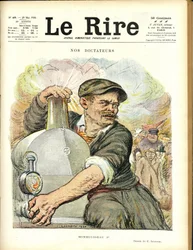 Illustration of Charles Leandre for the Cover of Le Rire, 29/05/20 - Our Dictators - Train Railway Railway - Gaston Monmousseau