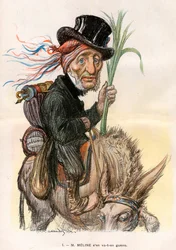 Jules Meline, French Politician - Cartoon by Charles Leandre in 