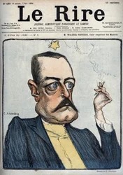 M. Waldeck-Rousseau future emperor of the Moderes - Caricature by Charles Leandre in 