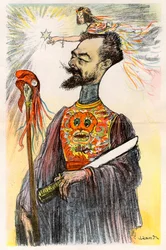 Paul Doumer - Cartoon by Charles Leandre in Le Rire, 1902