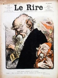 Satirical Illustration of Eugene Henri Brisson cover of Le Rire 1906