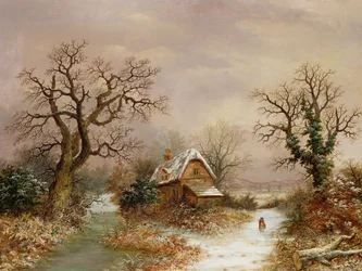 Little Red Riding Hood in the Snow, 19th Century