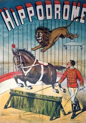 Poster advertising the ‘Hippodrome’ circus, c. 1900
