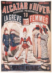 Poster for the Operetta La Grève des femmes by A. de Villebichot