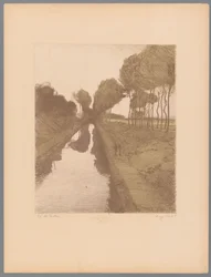Two Walkers Along a Canal